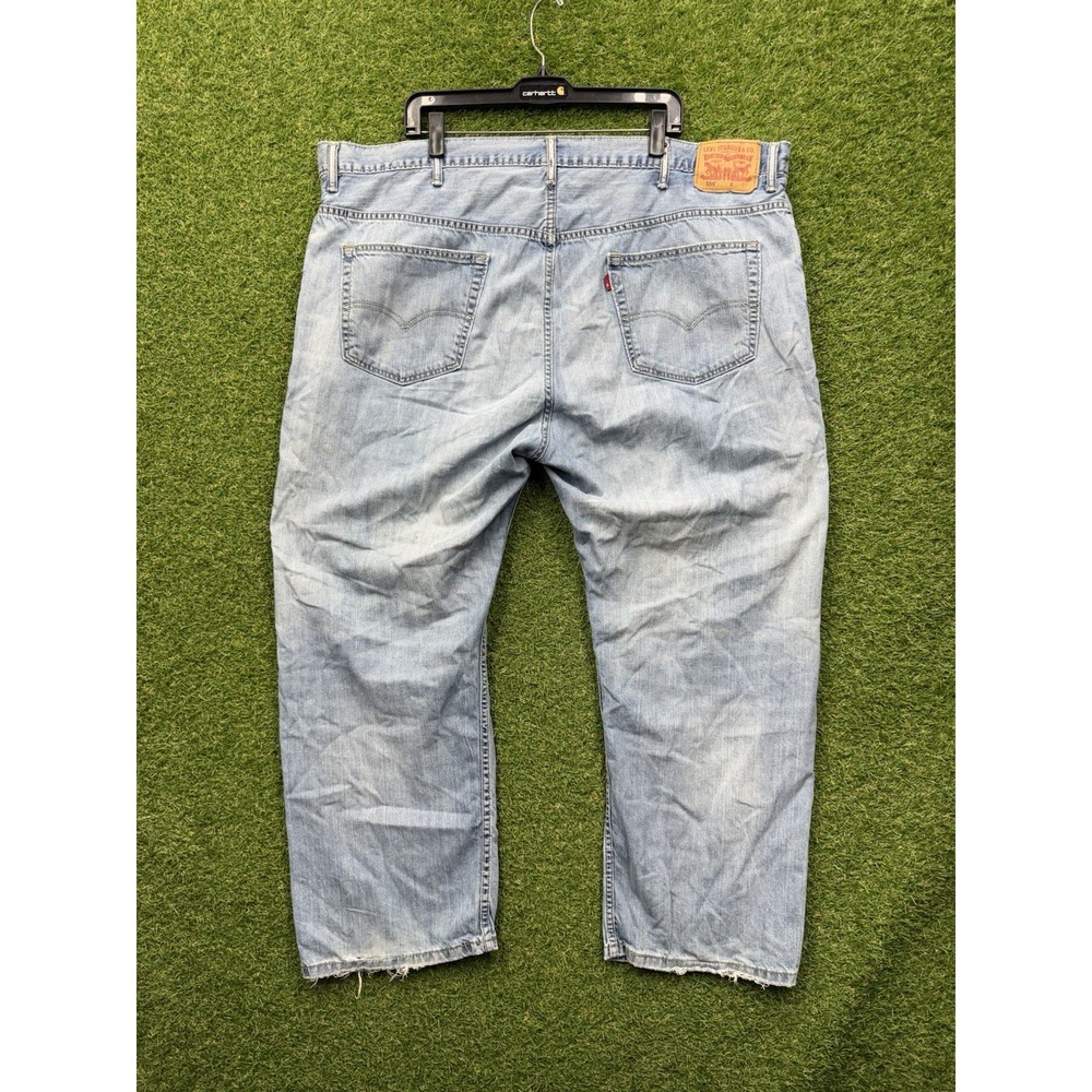 Levis 559 Jeans Mens 48x30 Relaxed Straight Leg Red Tab Light Wash Denim